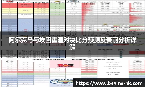 阿尔克马与埃因霍温对决比分预测及赛前分析详解